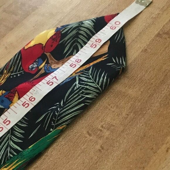 #1156 ADDICTION BIRD PRINT SILK NECKTIE 60X4 - Picture 5 of 5